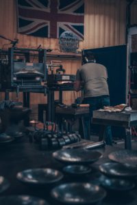 Chris in the workshop