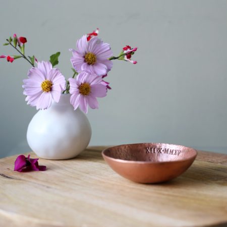 small copper bowl. 7th anniversary gift