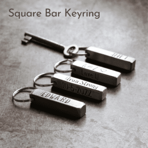 Square Bar Keyring