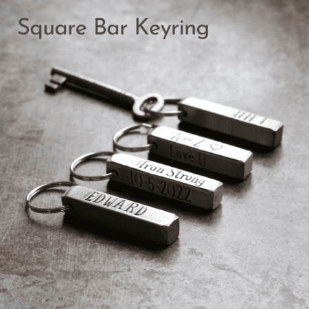 Square Bar Keyring