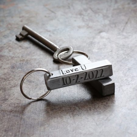 Square Bar Keyring