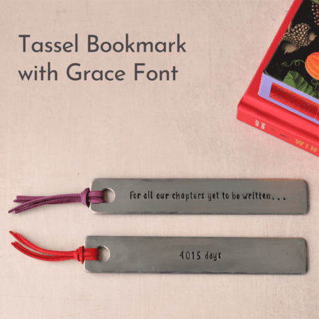 Tassel Bookmark with Grace Font