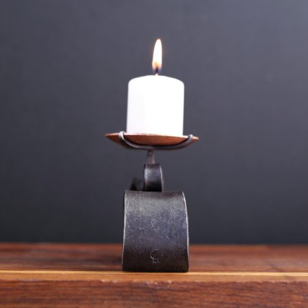 Copper and Iron Candle Holder, 7th Anniversary Gift - Image 5