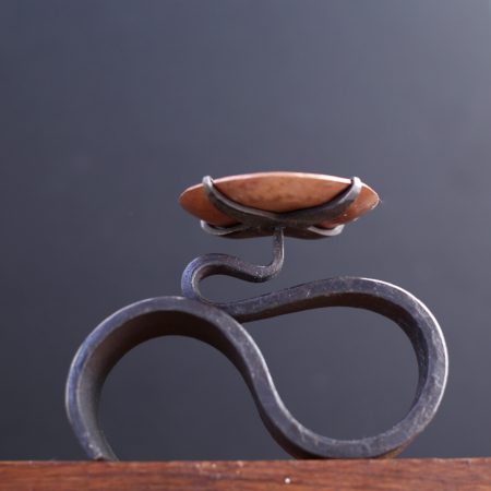 Scroll Copper and Iron Candle holder