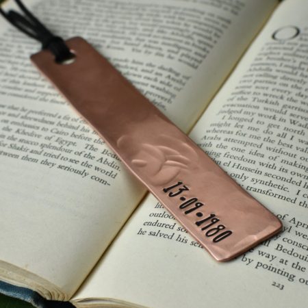 Personalised 7th Anniversary Copper Bookmark - Image 4