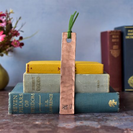 Personalised 7th Anniversary Copper Bookmark - Image 5