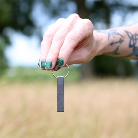 Personalised 11th Anniversary Square Bar Keyring - Image 8