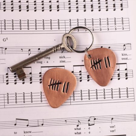 7th Anniversary Keyring Ready to Ship - Plectrum - Image 2