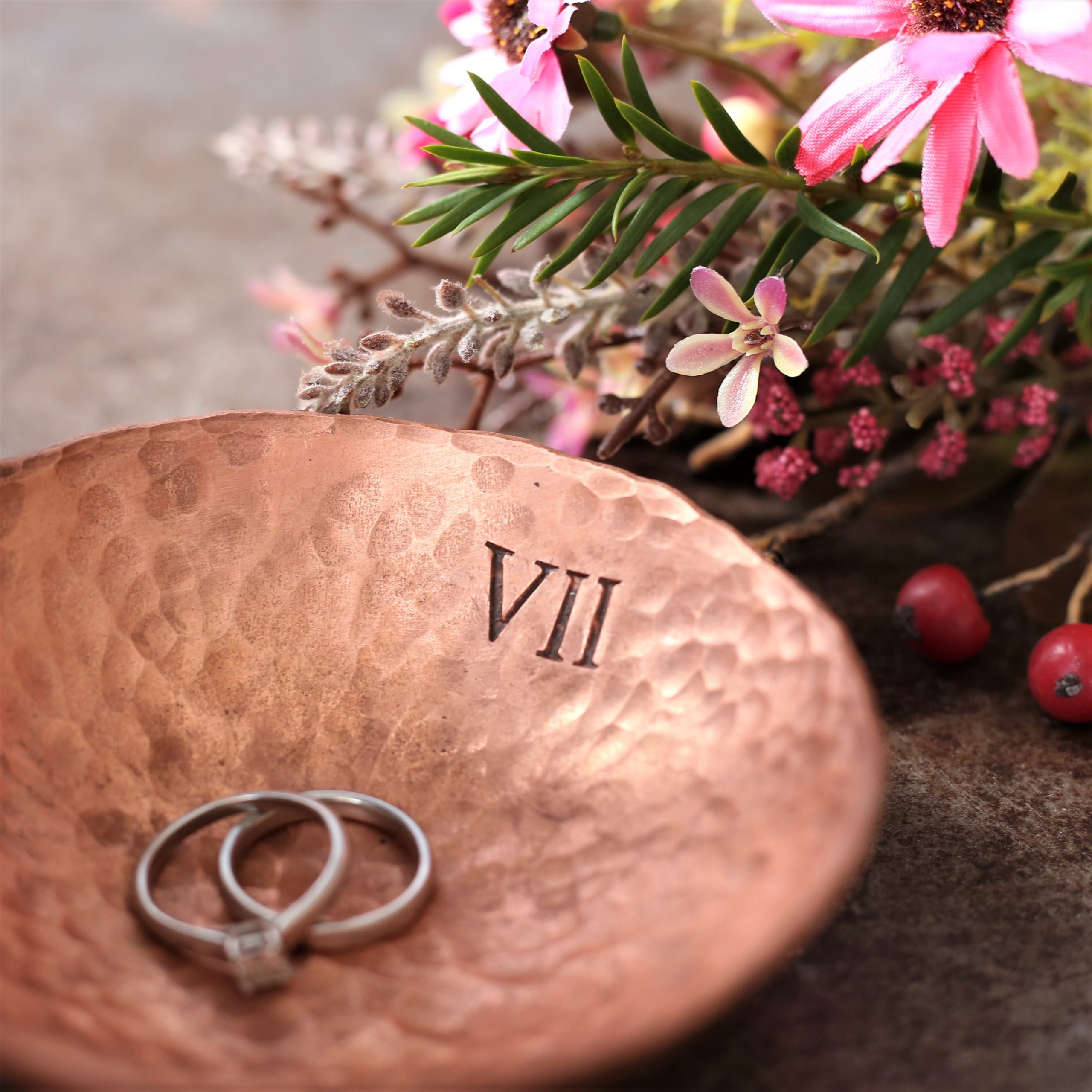 7th Anniversary Small Copper Bowl Ready to Ship 9cm 3.75