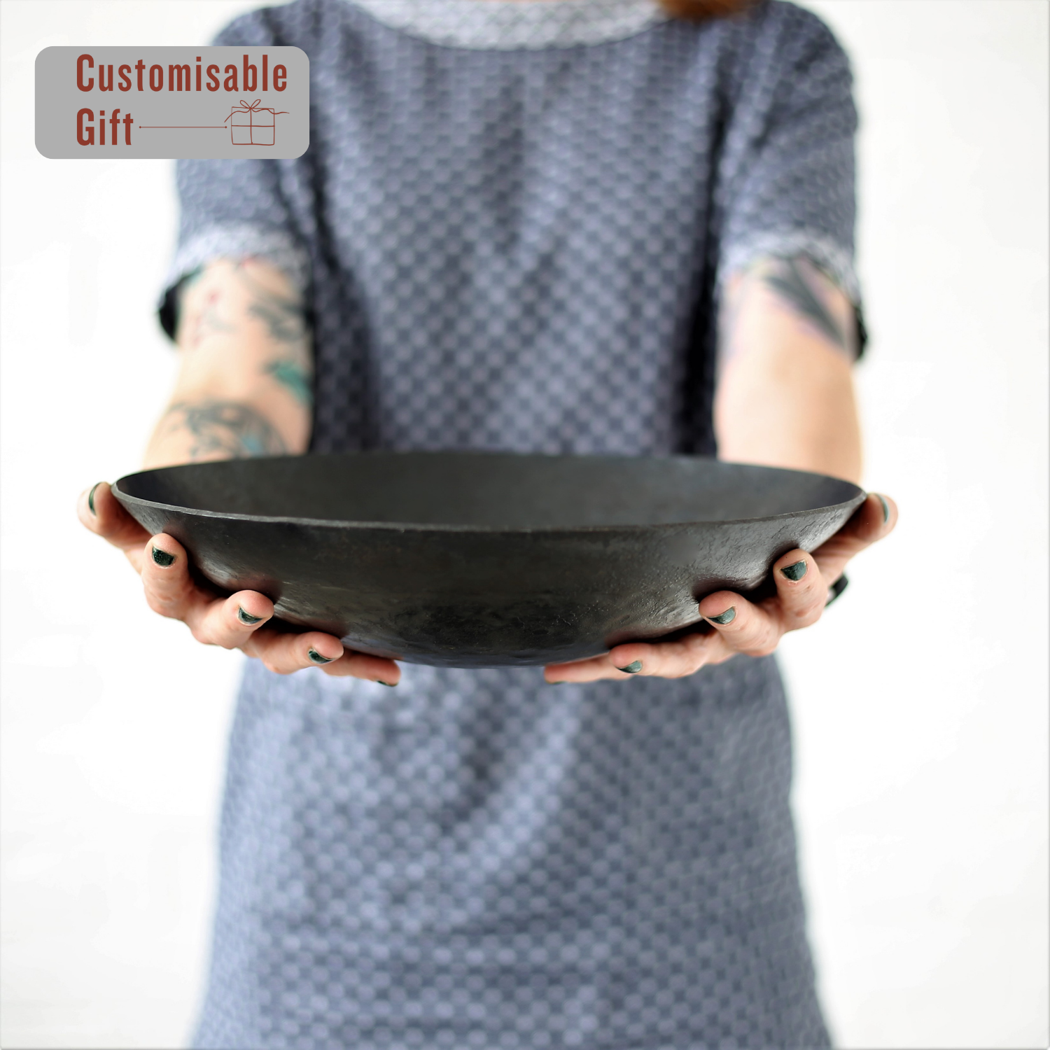 6th Anniversary Personalised Extra Large Iron Bowl