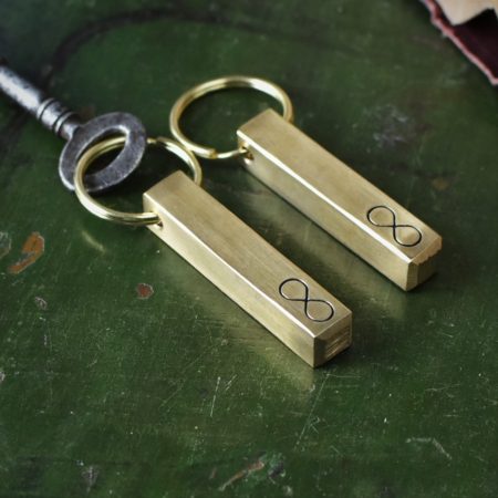 8th Anniversary Bronze Bar Keyring - Image 4