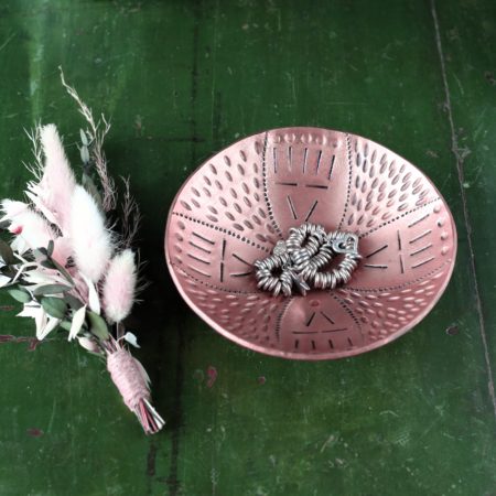 Patterned Copper Bowl, 14cm - Image 4