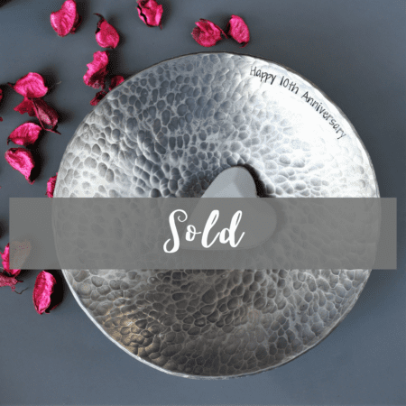 "Happy 10th Anniversary" Large Aluminium Bowl