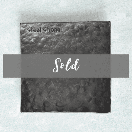 11th Anniversary Small Square Dish "Steel Strong" Last Chance To Buy