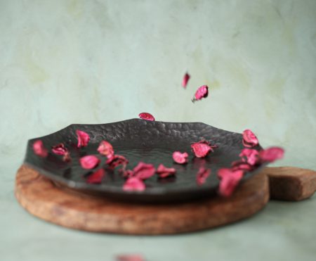Decagon Shaped Shallow Hammered Bowl - Image 3