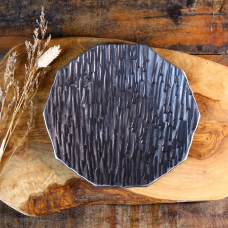 Horizontal Striped Patterned Decagon Dish - Image 7