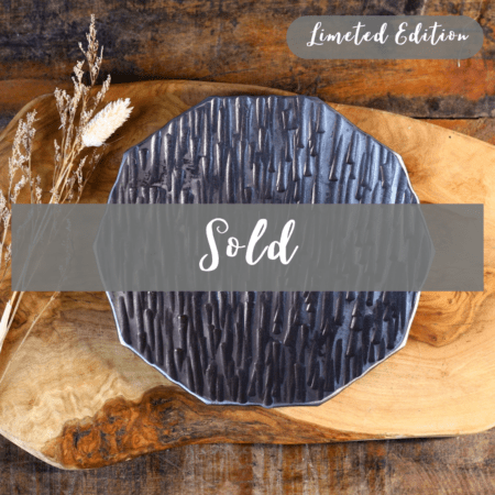Horizontal Striped Patterned Decagon Dish