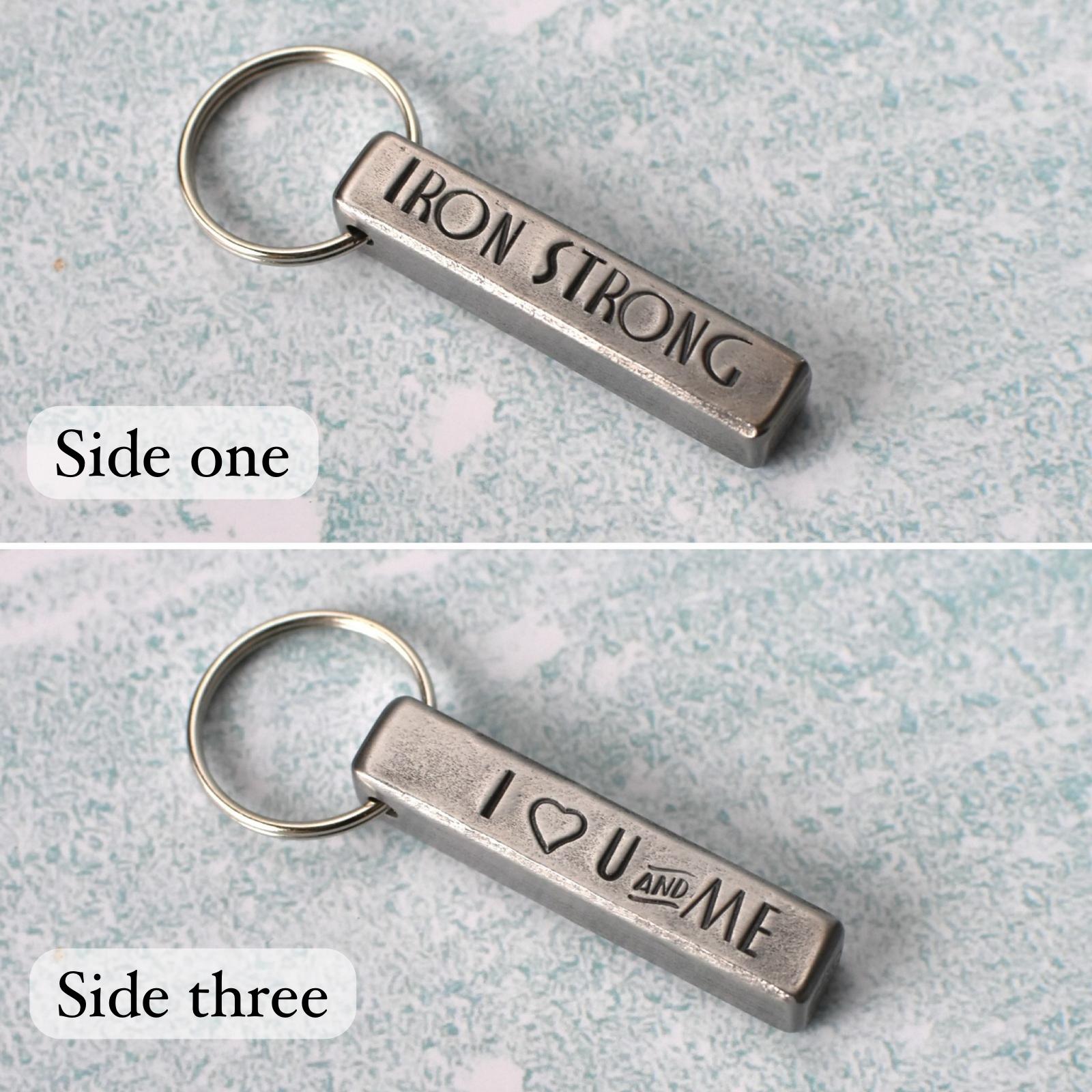 6th Anniversary Keyring "I 'heart' U AND ME", "IRON STRONG" Last Chance To Buy