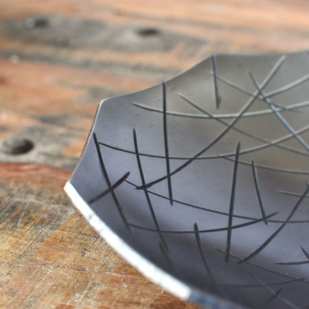 Large Chisel Decagon Bowl, 6th Anniversary Gift - Image 3