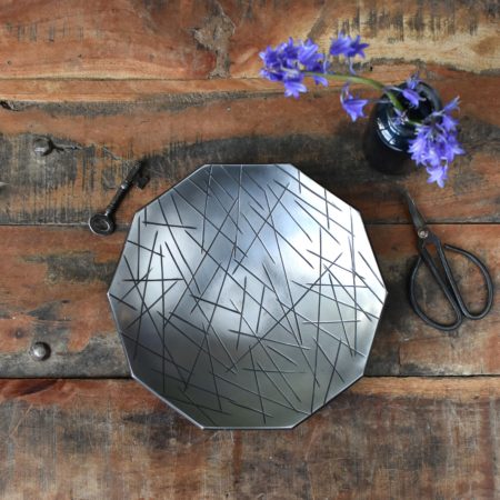 Large Chisel Decagon Bowl, 6th Anniversary Gift
