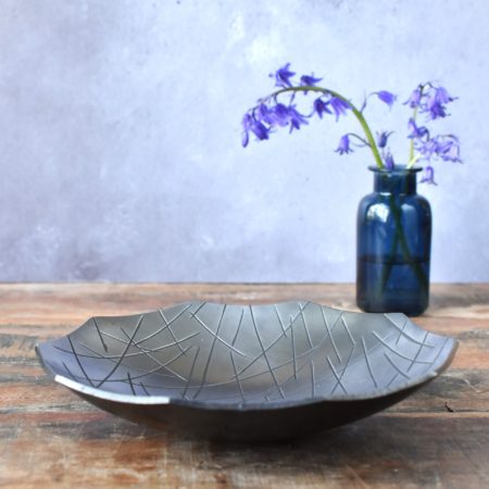 Large Chisel Decagon Bowl, 6th Anniversary Gift - Image 2