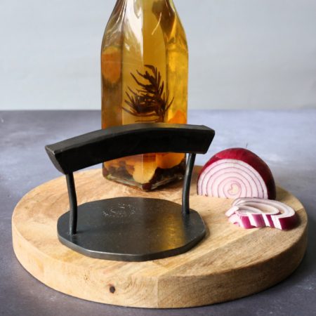 Hand forged burger smasher