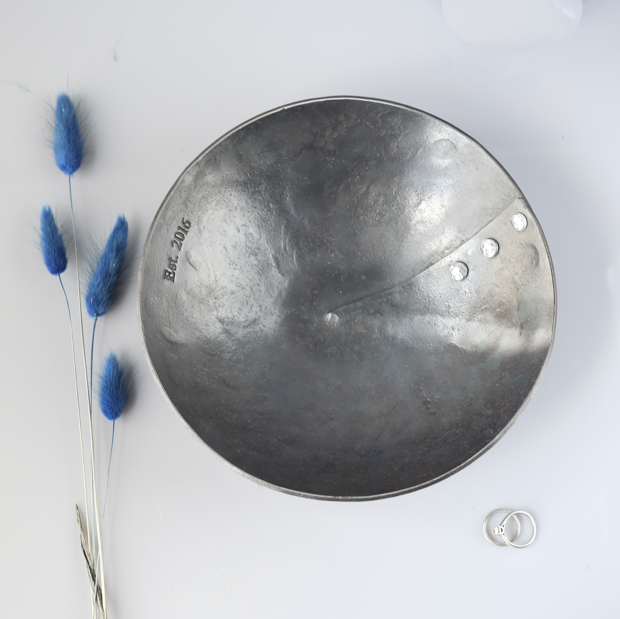 10th Anniversary Aluminium Button Bowl (22cm / 8") - Image 6