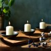 Metal Candle Bowl, Table Decoration