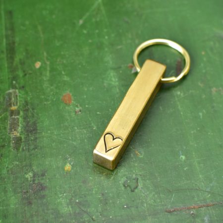 8th Anniversary Keyrings - Heart Stamp, Last Chance To Buy - Image 2