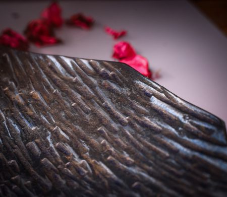 Decagon Shaped Striped Shallow Hammered Dish - Image 3