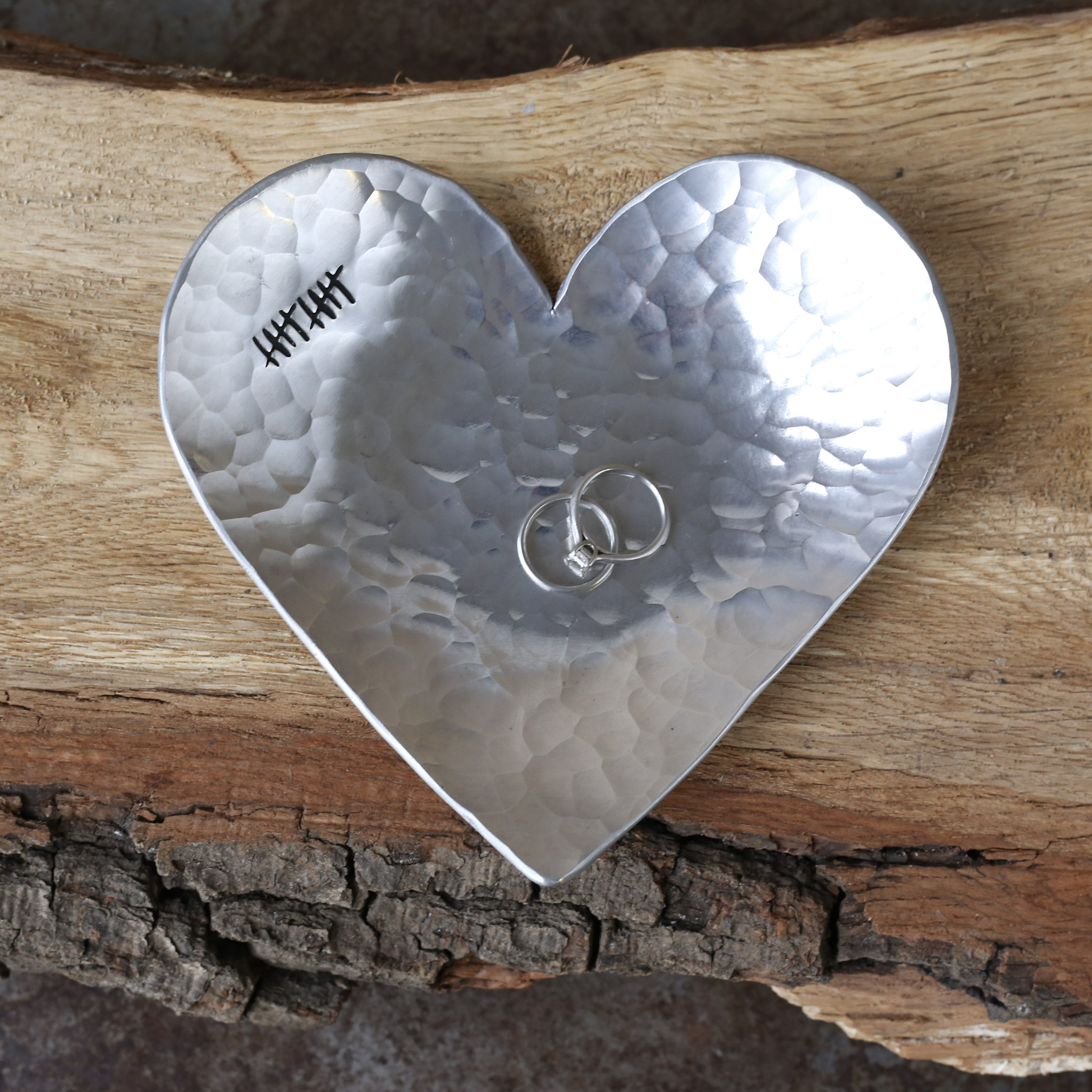 10th Anniversary Large Heart Aluminium Dishes, Last Chance to Buy - Image 2