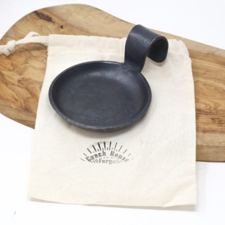 11th Anniversary Steel Candle Dish With Curved Handle - Image 6