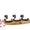 11th Anniversary Steel Candle Dish With Curved Handle