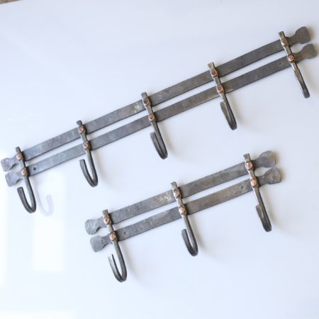 Iron and Copper Coat Rack, 3 or 5 hooks - Image 2