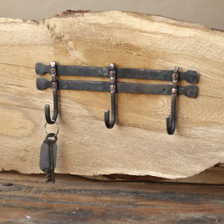 Iron and Copper Coat Rack, 3 or 5 hooks - Image 3