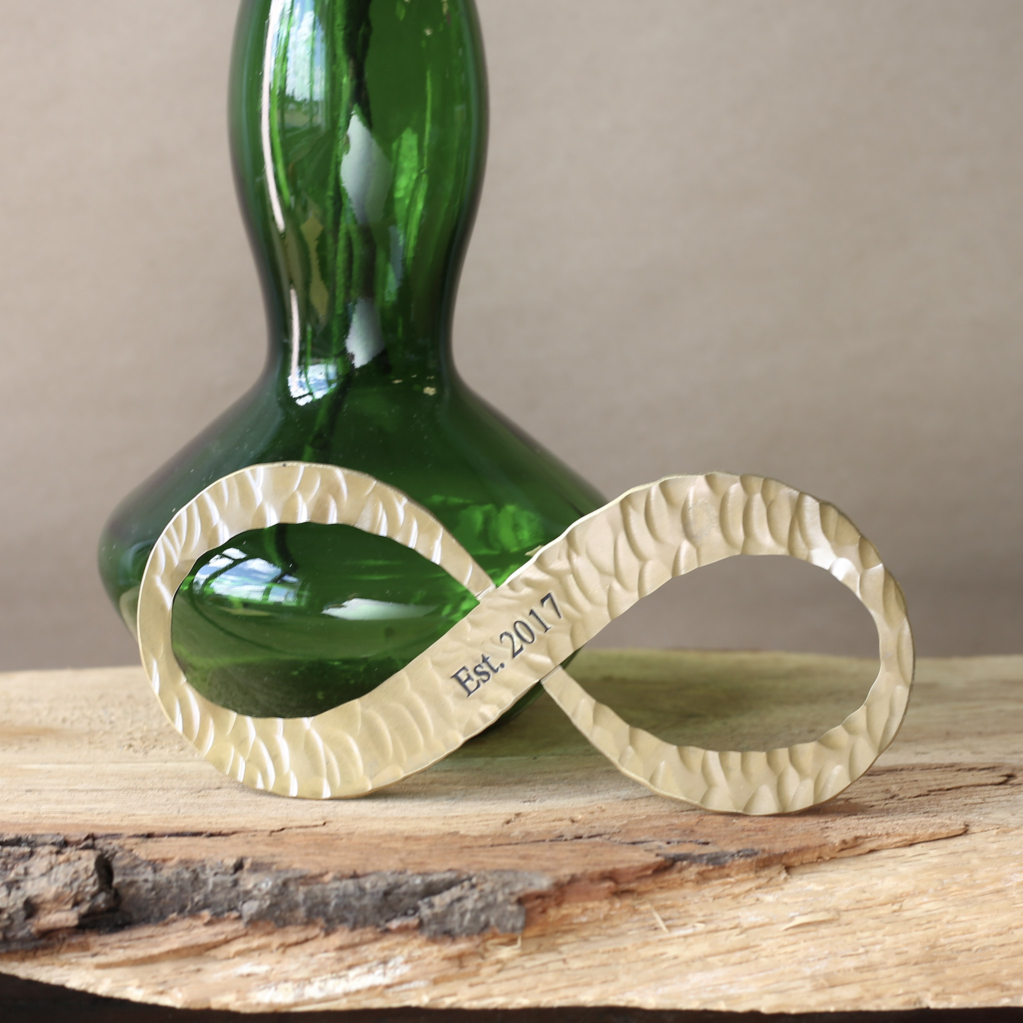 Bronze Infinity Knot Symbol Est 2017, 8th Anniversary Gift - Image 3