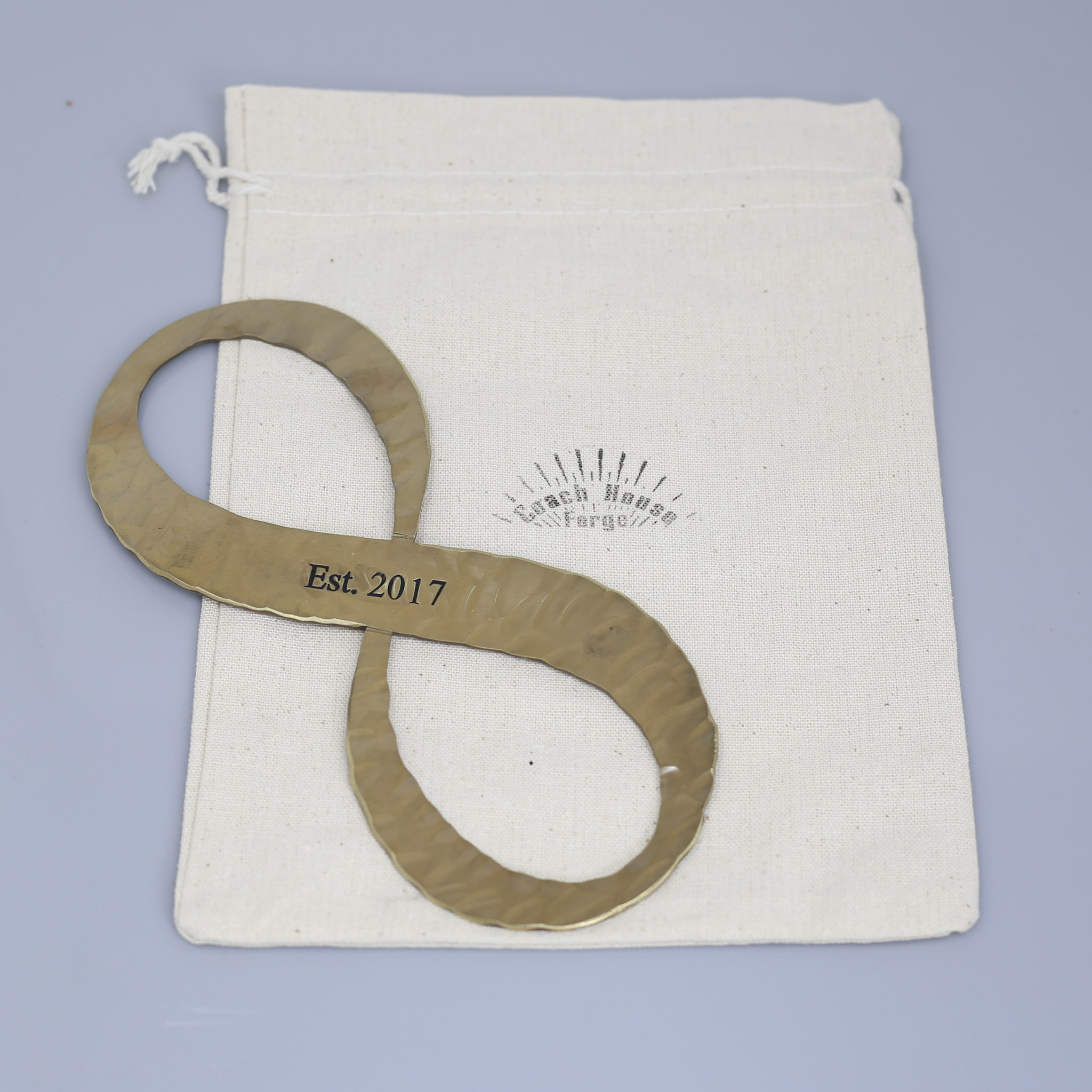 Bronze Infinity Knot Symbol Est 2017, 8th Anniversary Gift - Image 9