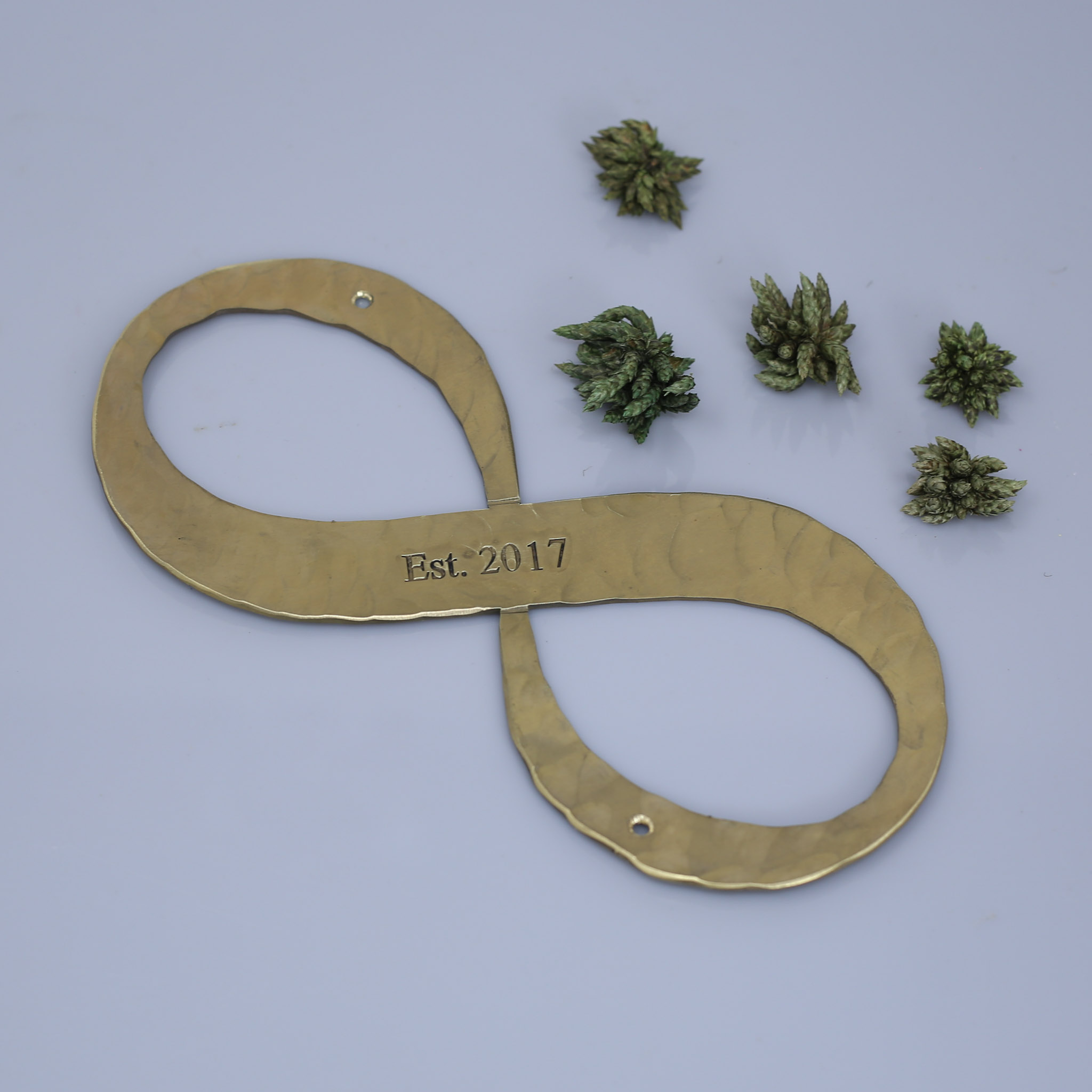 Bronze Infinity Knot Symbol Est 2017, 8th Anniversary Gift - Image 8