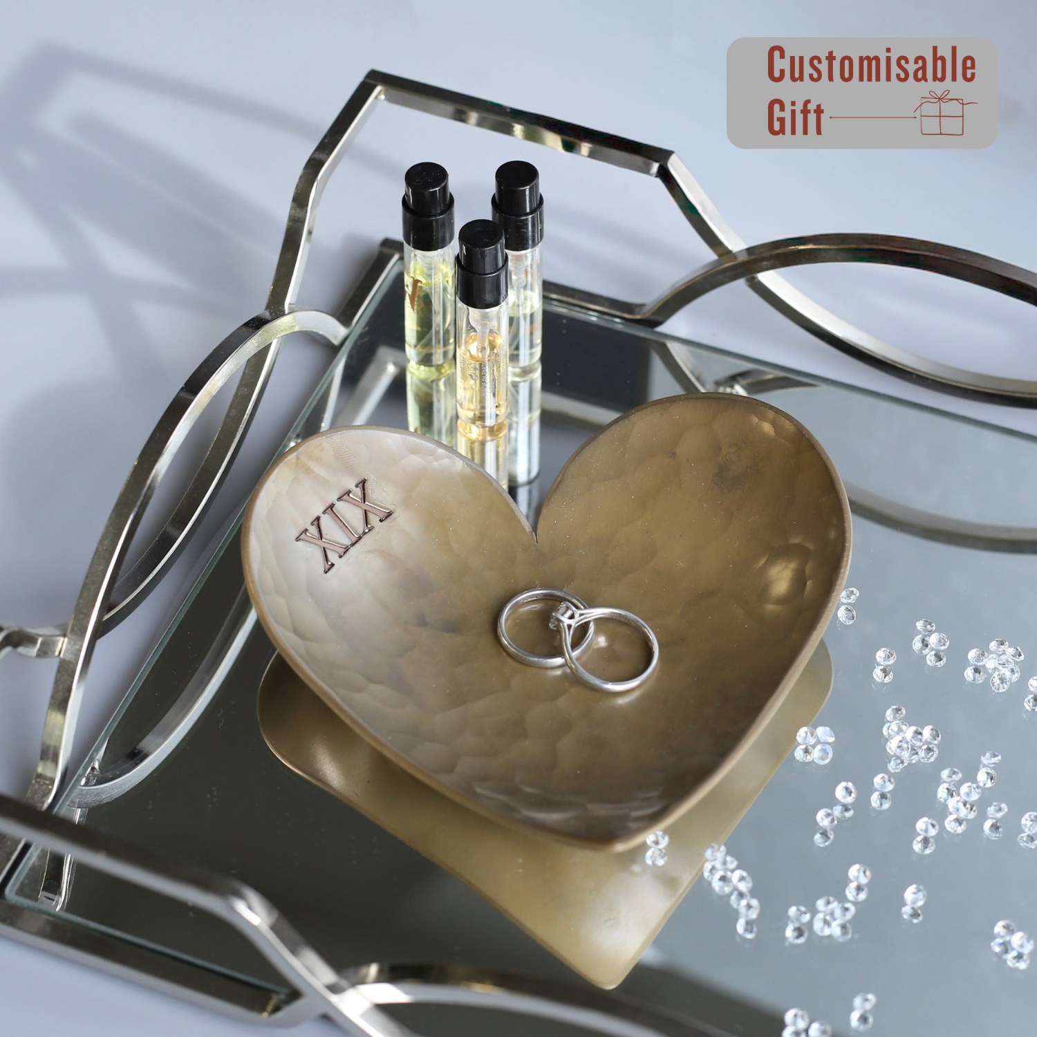 19th Anniversary Bronze Heart Dish