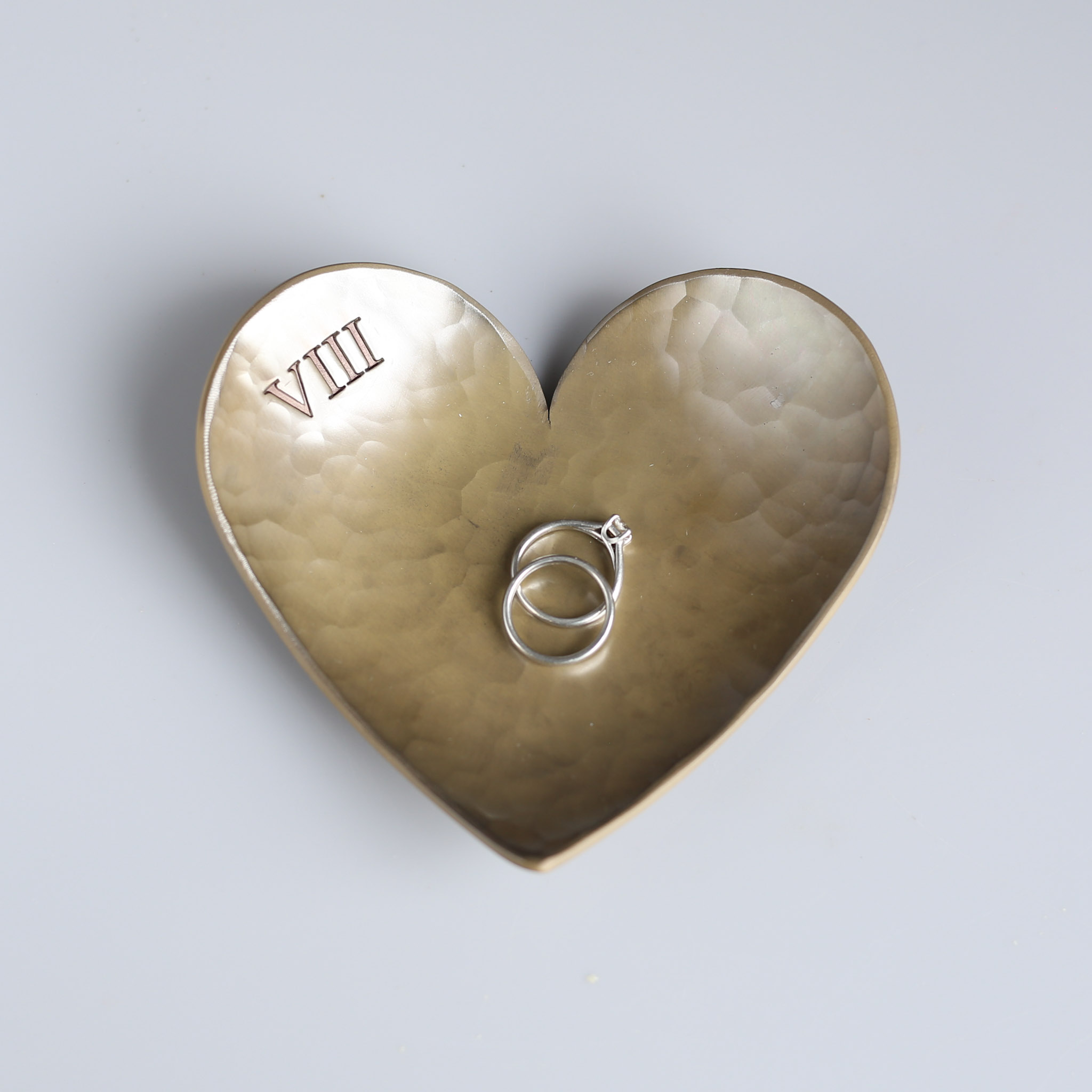 8th Anniversary Bronze Heart Dish - Image 5