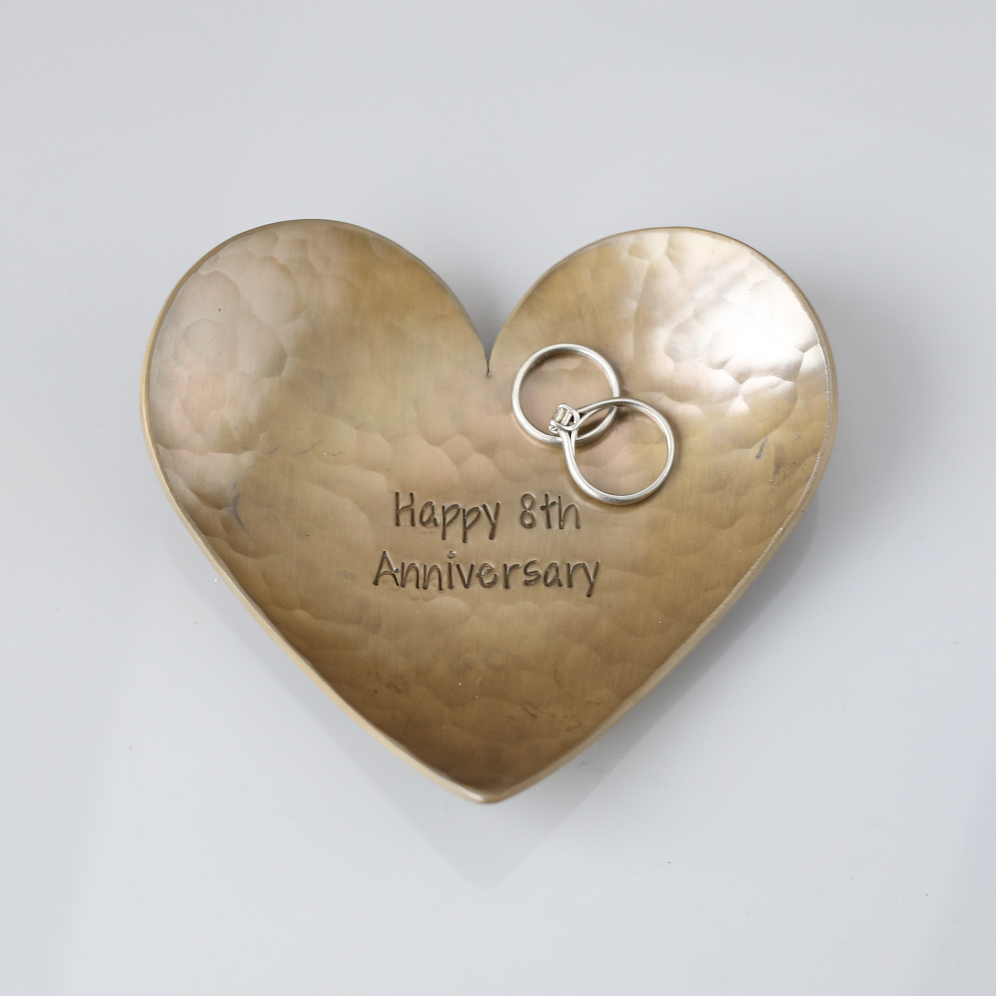 19th Anniversary Bronze Heart Dish - Image 8