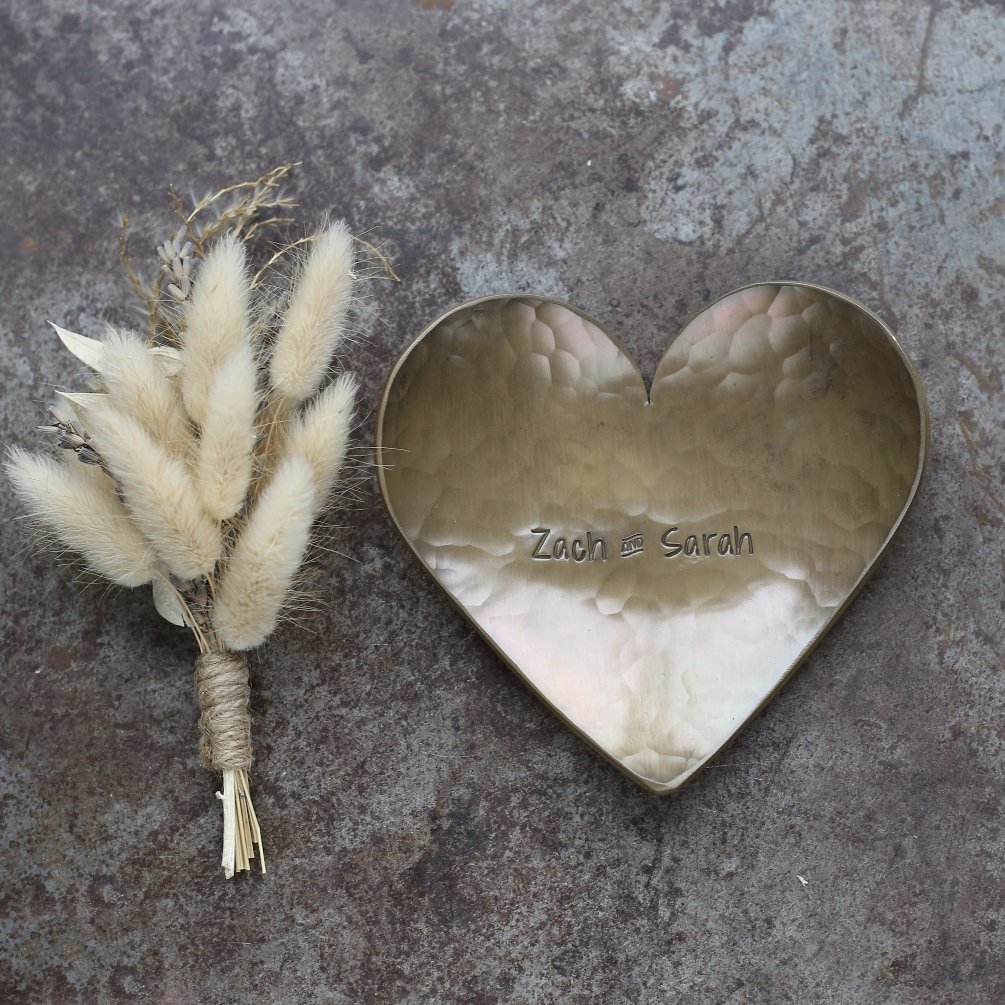 8th Anniversary Bronze Heart Dish - Image 9