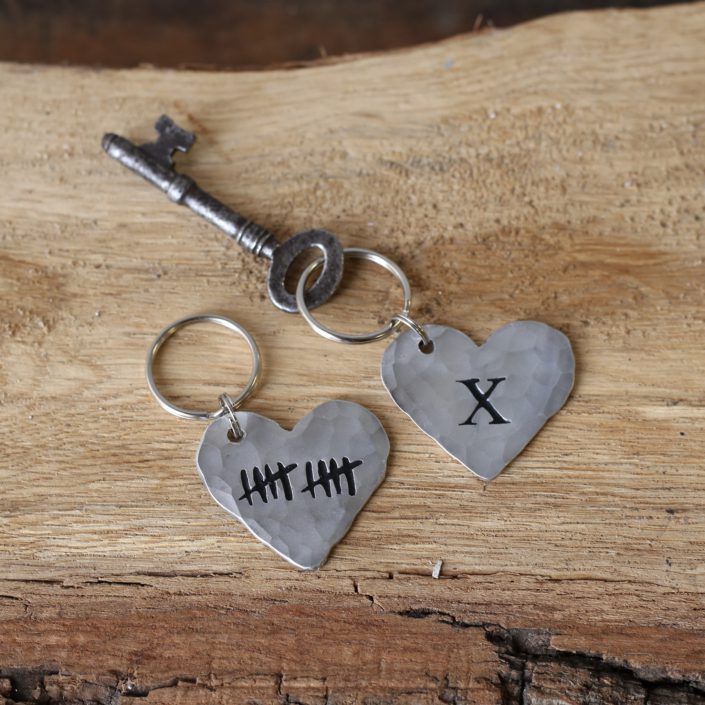 Aluminium Heart Keyring