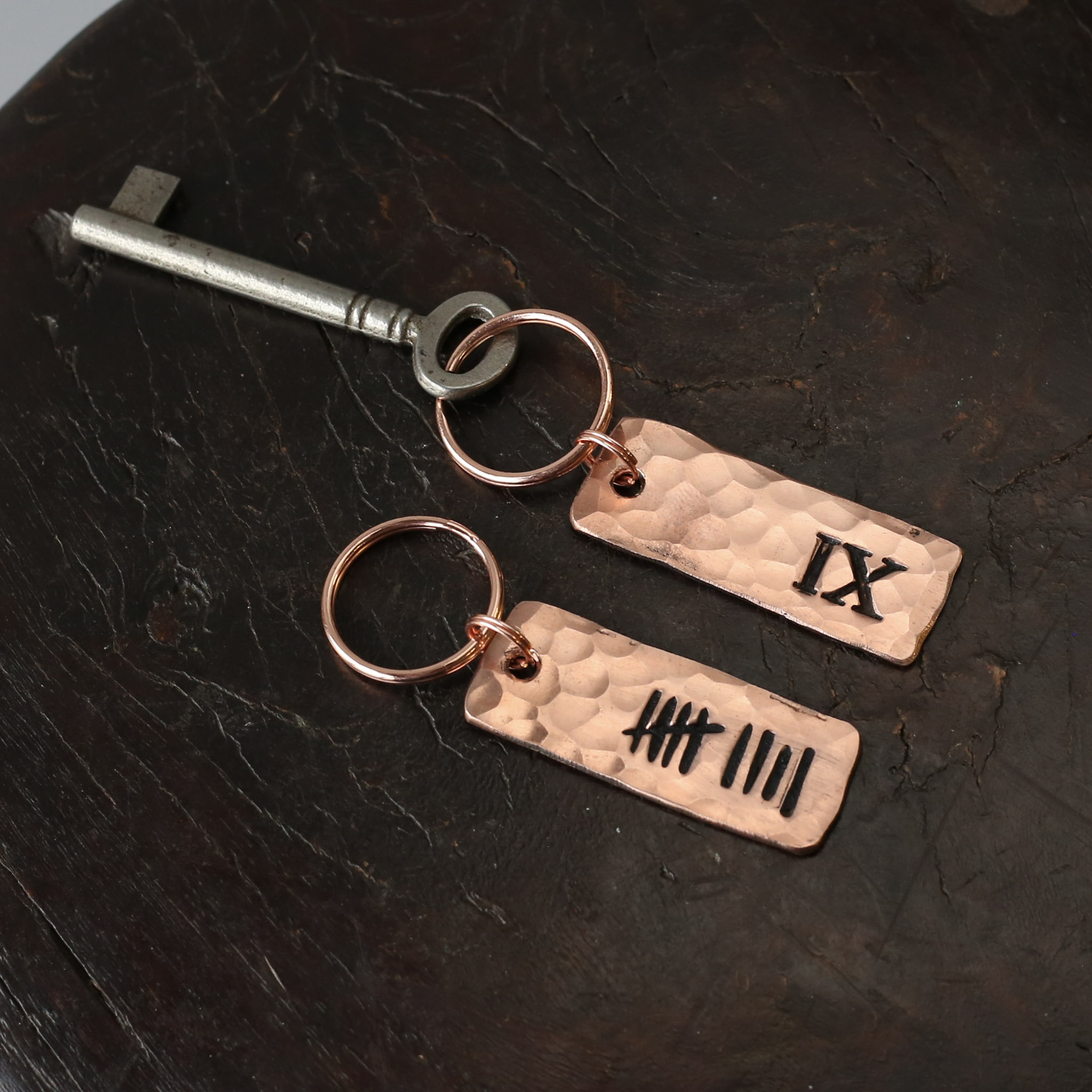 9th Anniversary Copper Tag Keyring - Image 5