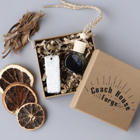 Aluminium Keyring and Car Diffuser Gift Set