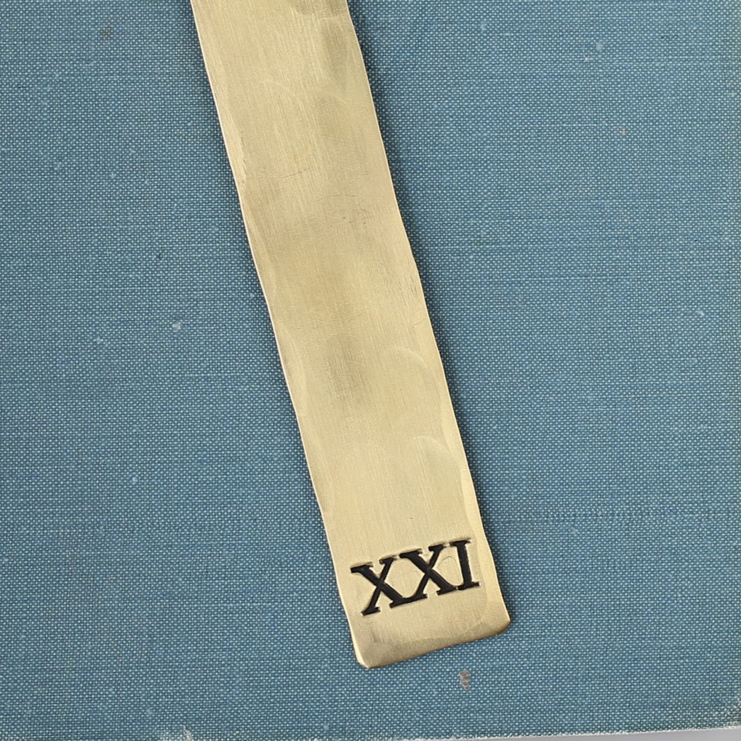 21st Anniversary Brass Bookmark. - Image 3