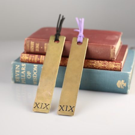 19th Anniversary Bronze Bookmark. Bronze Keepsake.