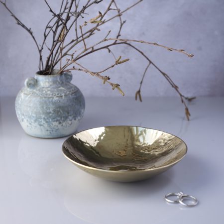 21st Anniversary Medium Brass Bowl.