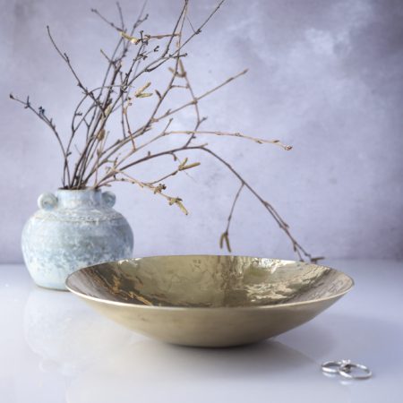 21st Anniversary Medium Brass Bowl.