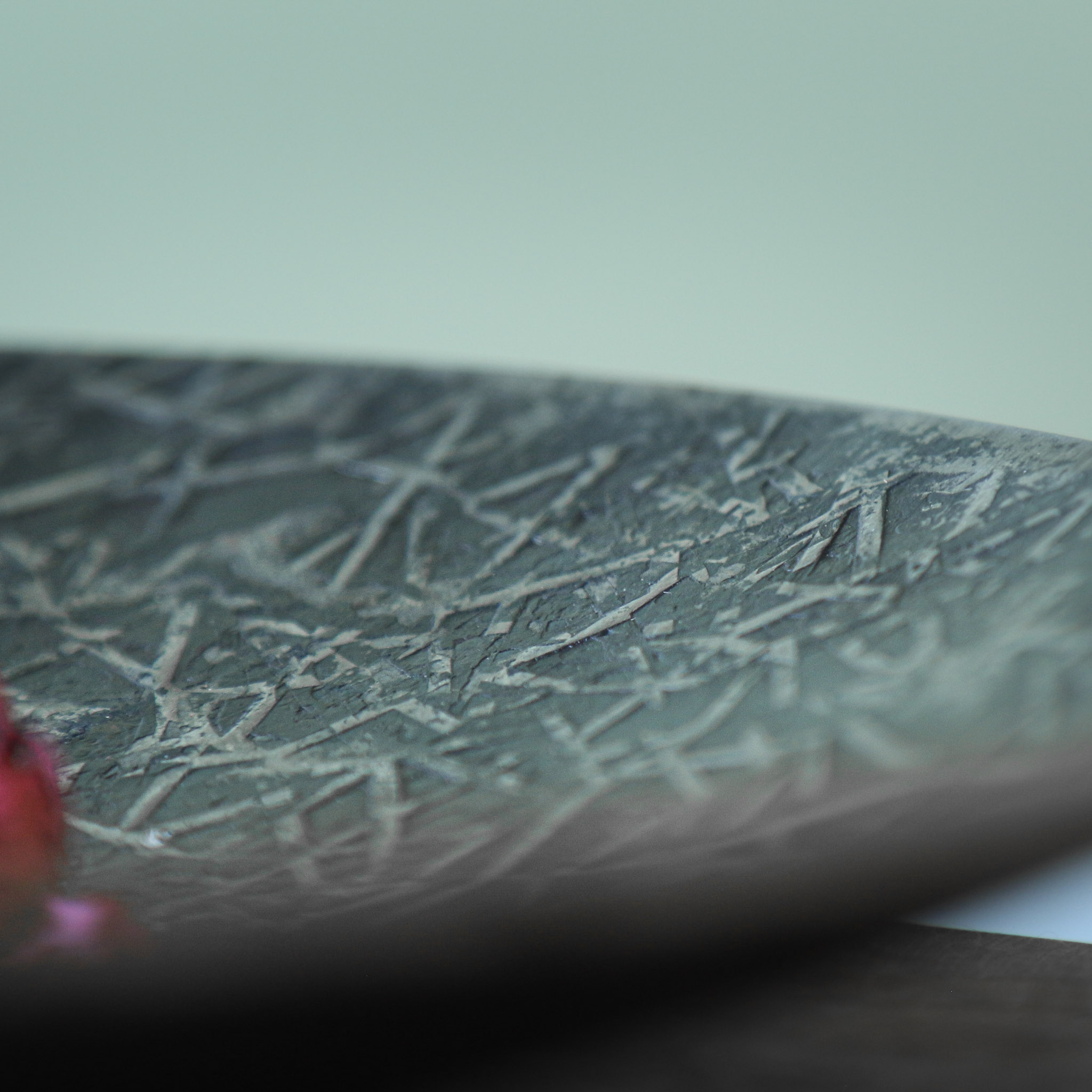 Heavy Iron Dish with Silver 'Frost' Texture. - Image 4